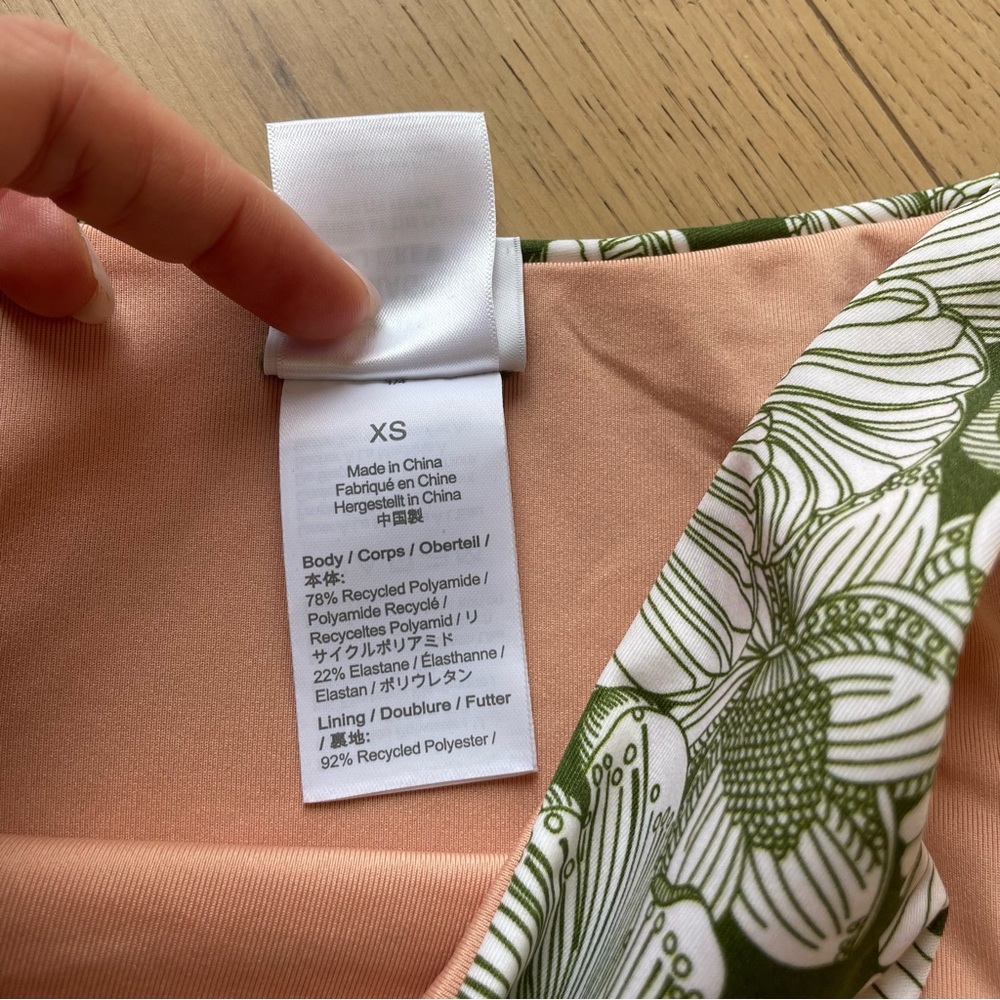 J.Crew High-Rise Cheeky Bikini Bottom in Liberty Linear Canteen Green Floral S - Picture 6 of 7